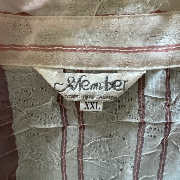 Vintage "Member's High Fashion" Floral Crepe Blouse Sheer Shirt XXL - Picture 3 of 6